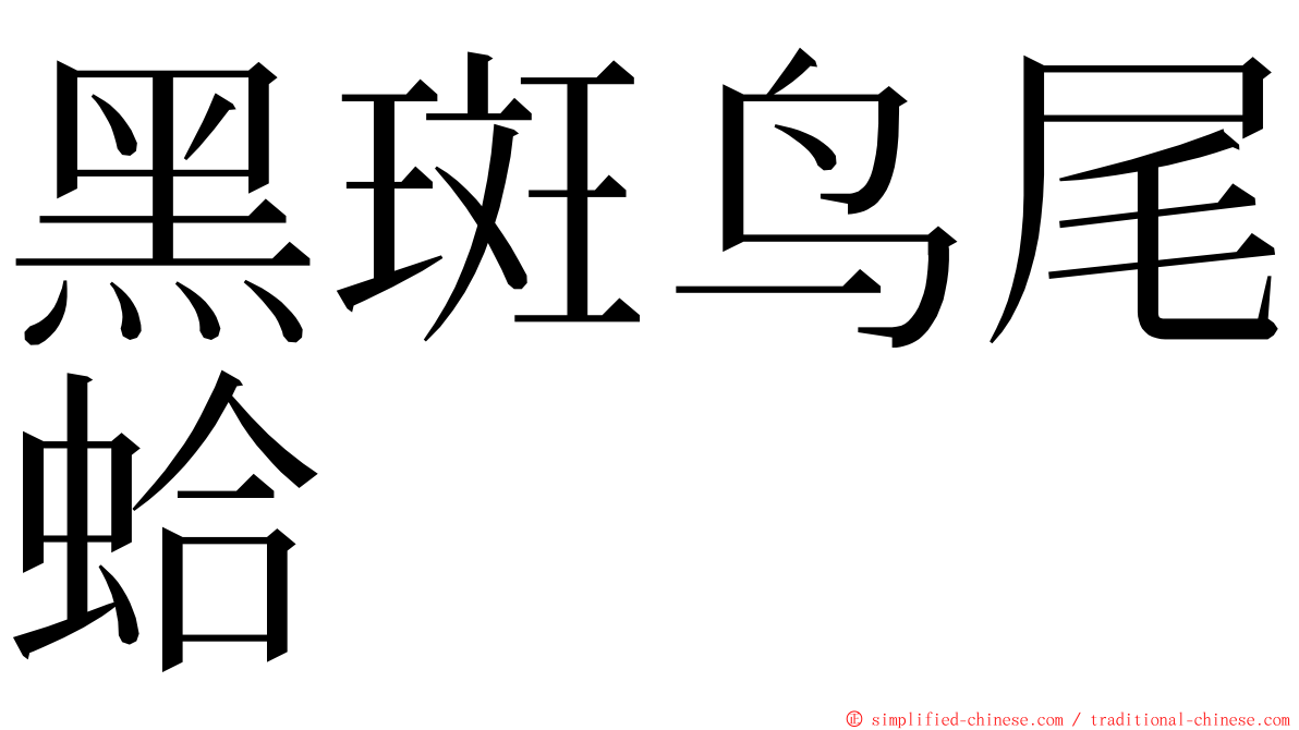 黑斑鸟尾蛤 ming font