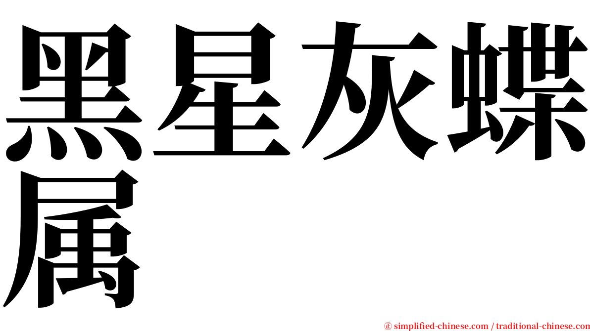 黑星灰蝶属 serif font