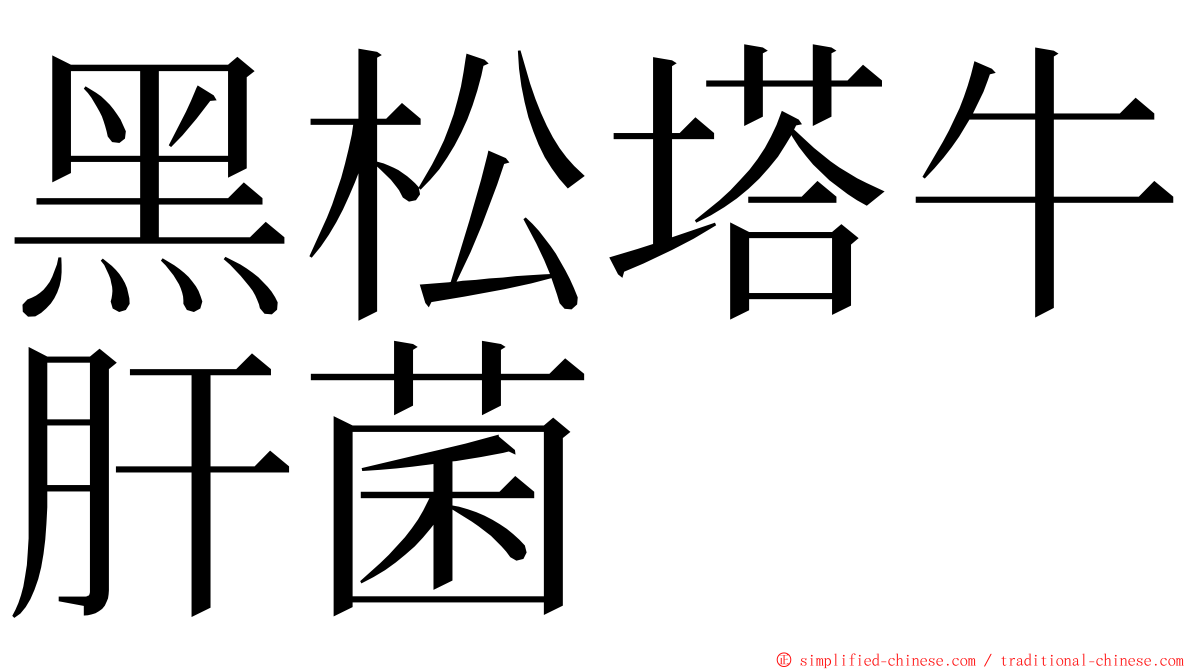 黑松塔牛肝菌 ming font