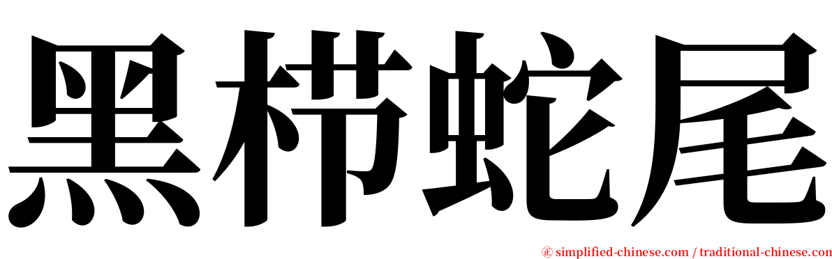 黑栉蛇尾 serif font