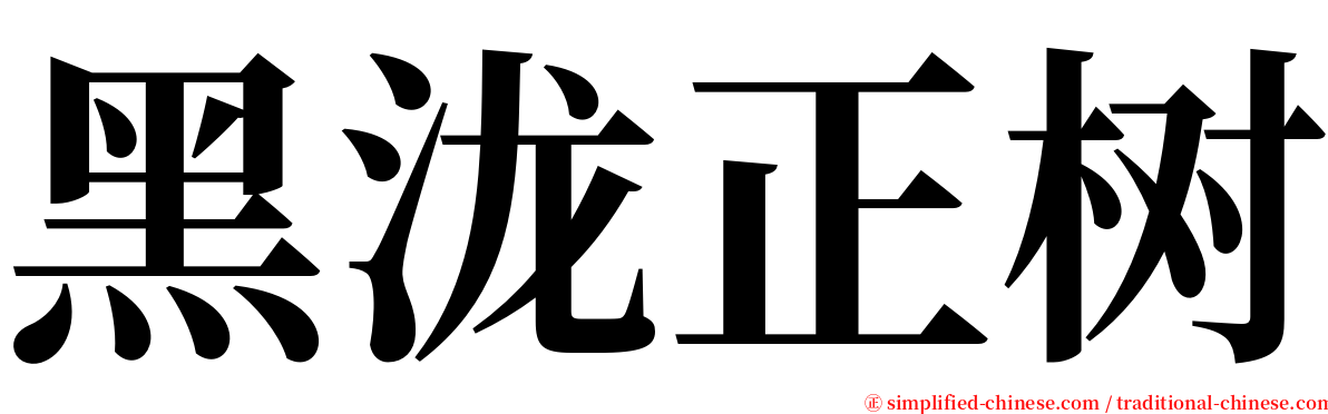 黑泷正树 serif font