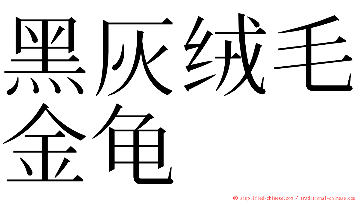 黑灰绒毛金龟 ming font