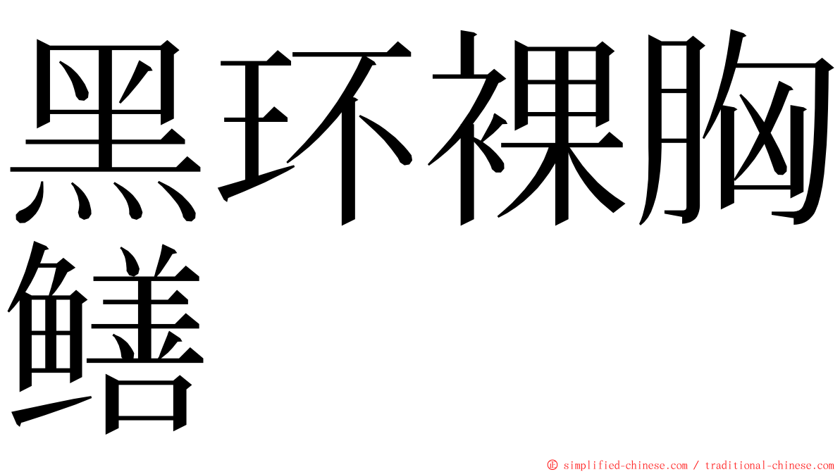 黑环裸胸鳝 ming font