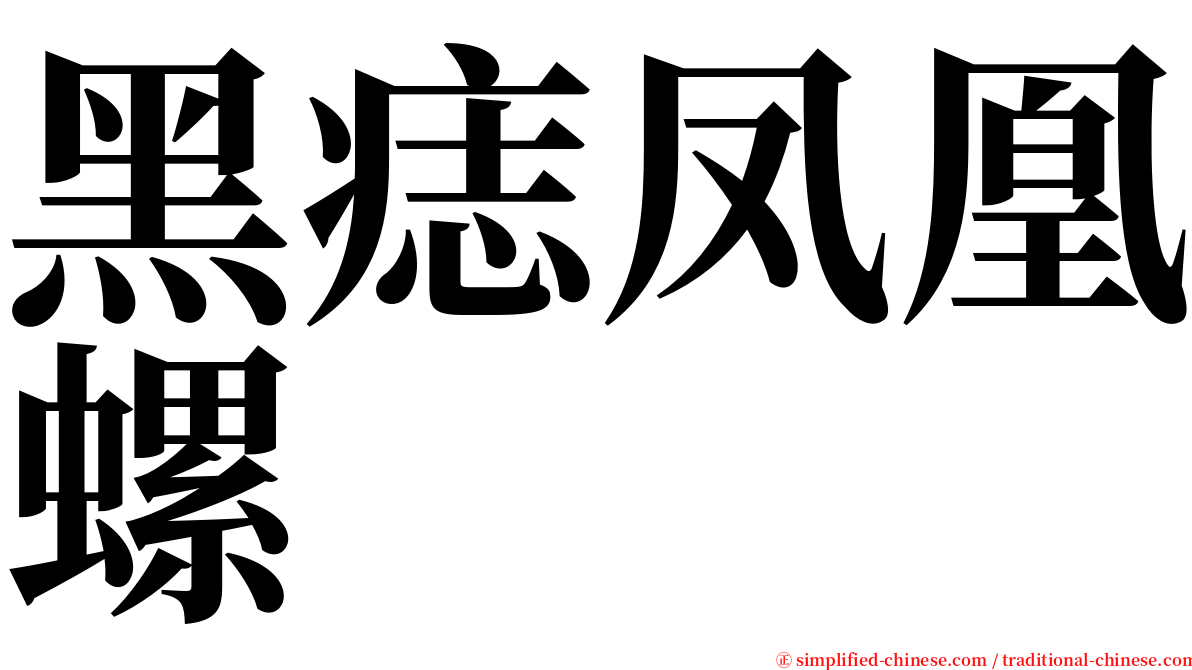 黑痣凤凰螺 serif font