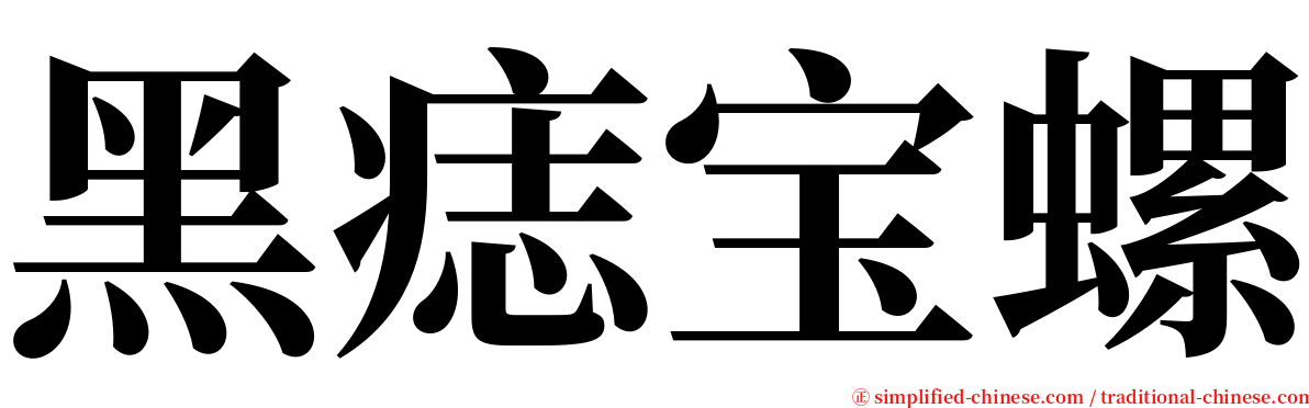 黑痣宝螺 serif font