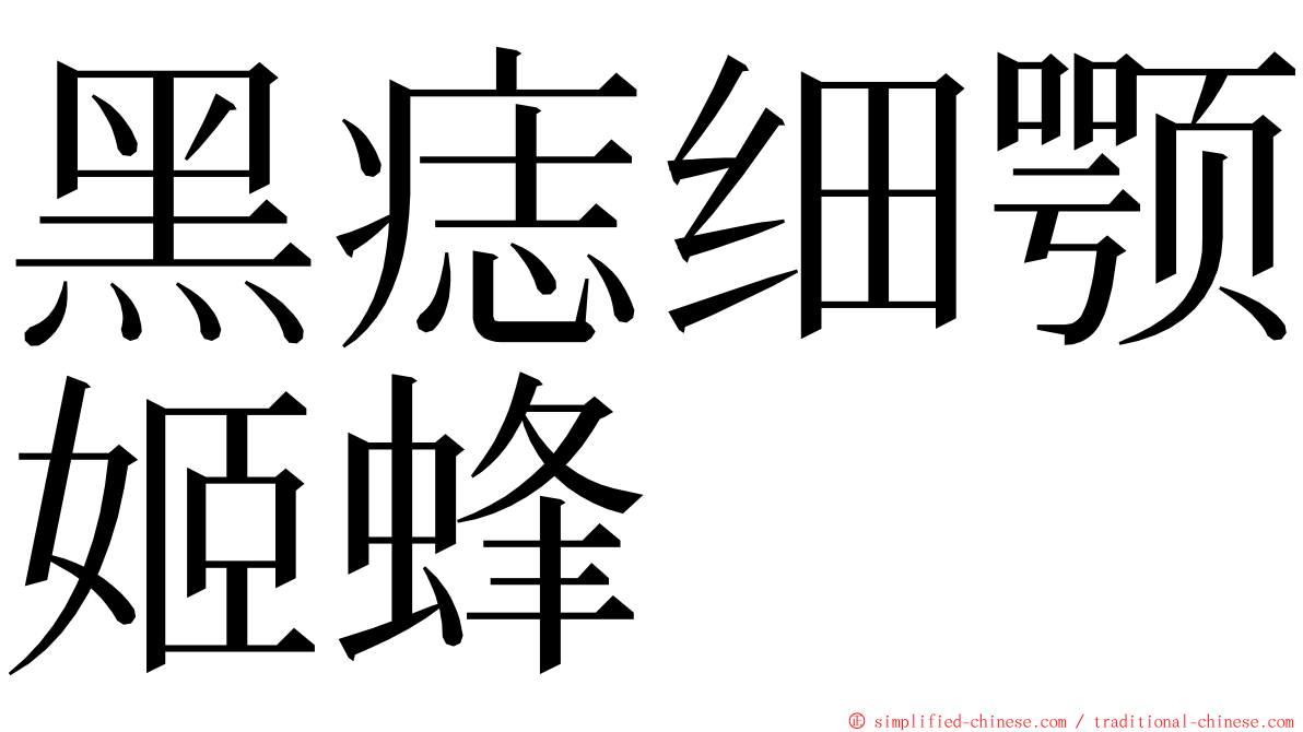 黑痣细颚姬蜂 ming font