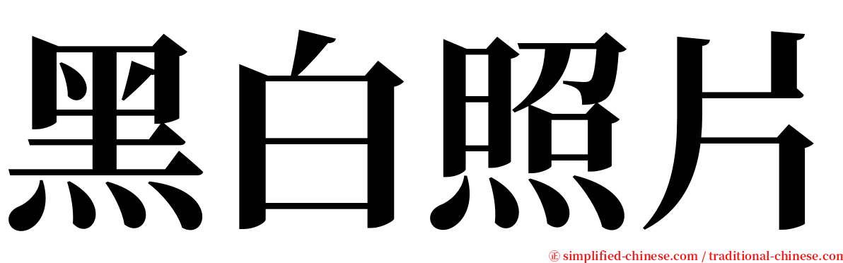 黑白照片 serif font