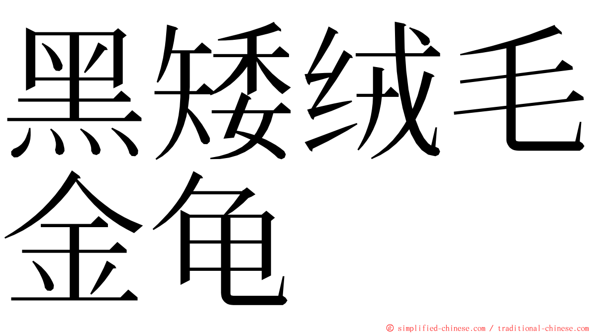 黑矮绒毛金龟 ming font