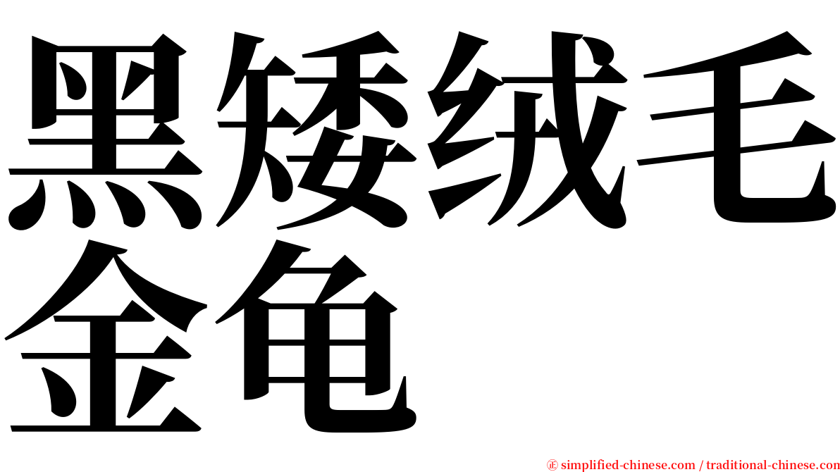 黑矮绒毛金龟 serif font