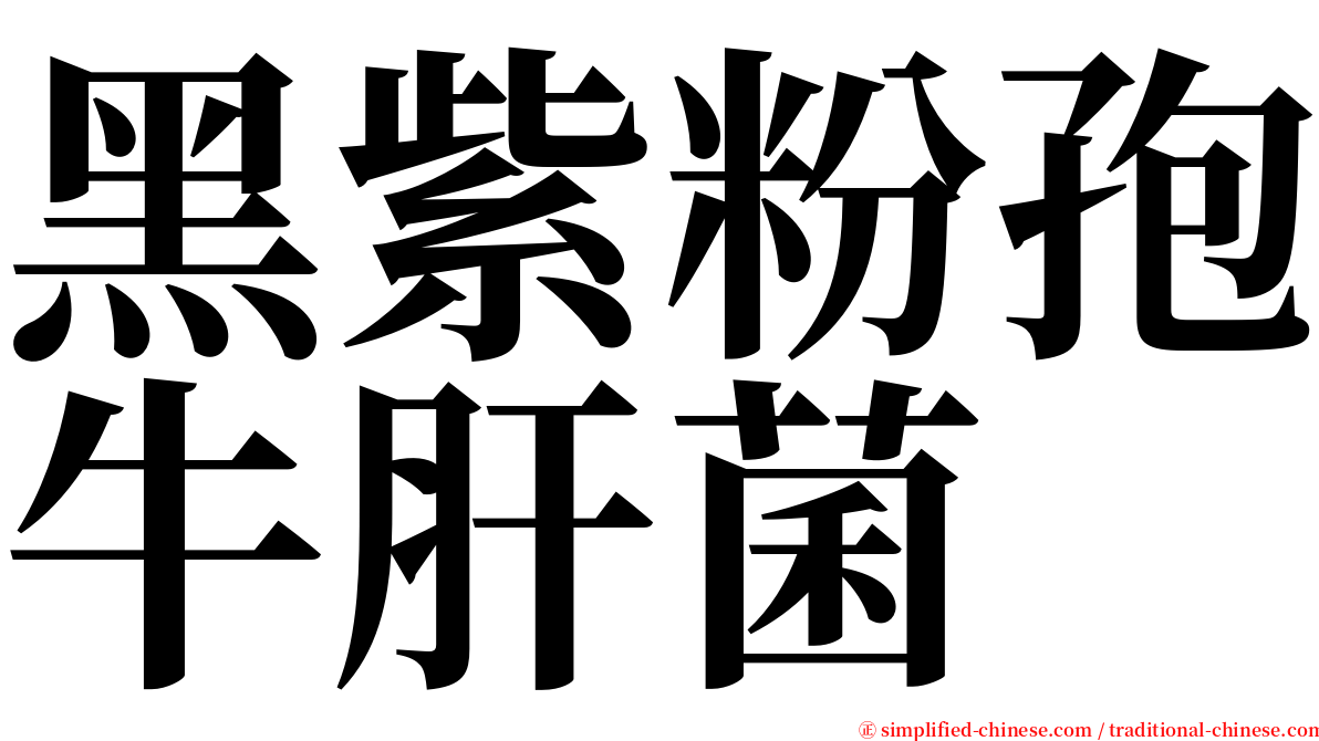 黑紫粉孢牛肝菌 serif font