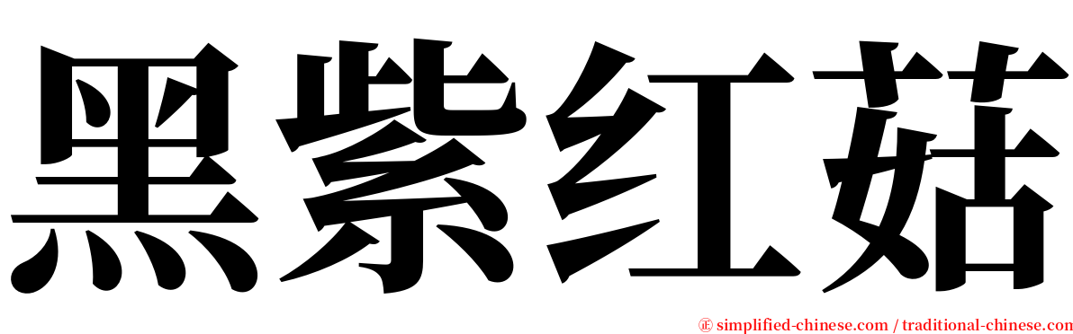 黑紫红菇 serif font