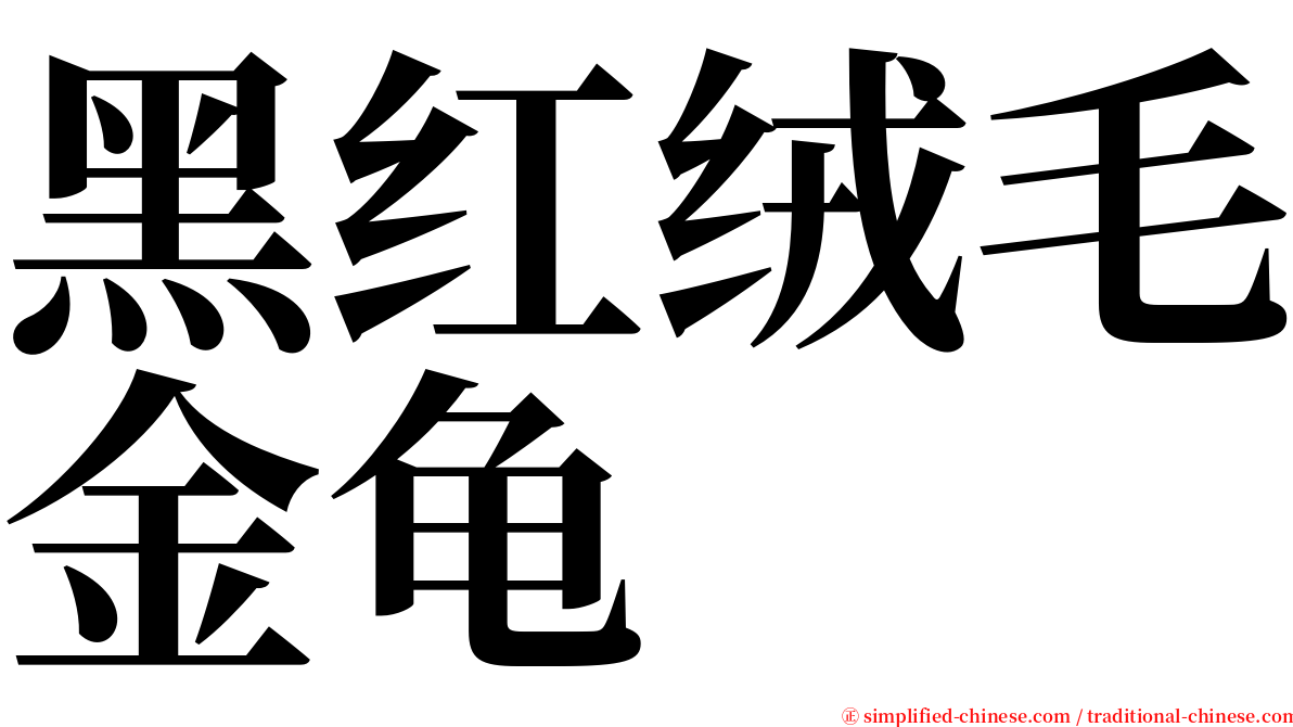 黑红绒毛金龟 serif font