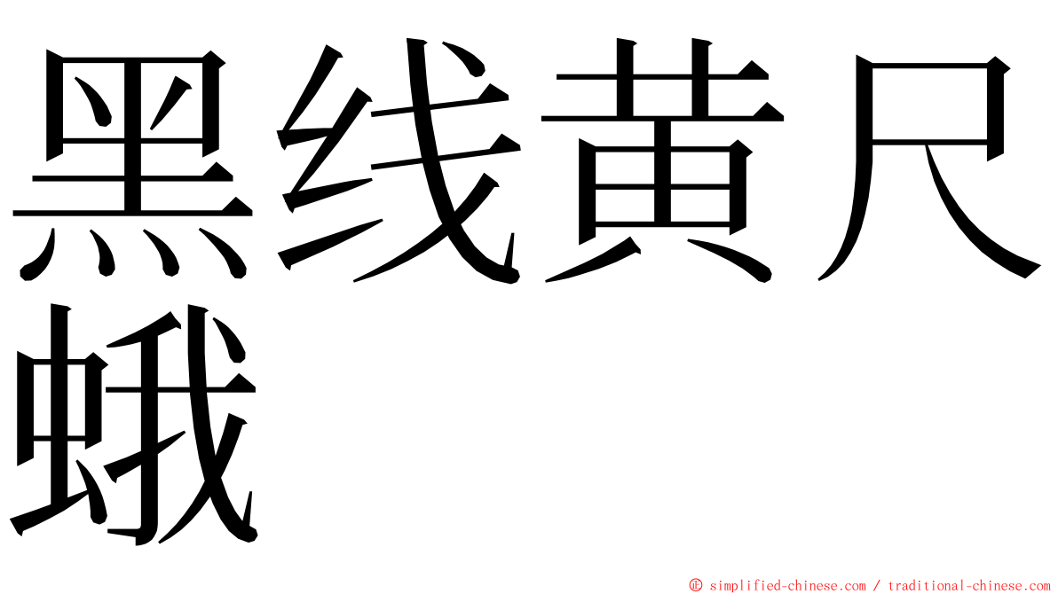 黑线黄尺蛾 ming font