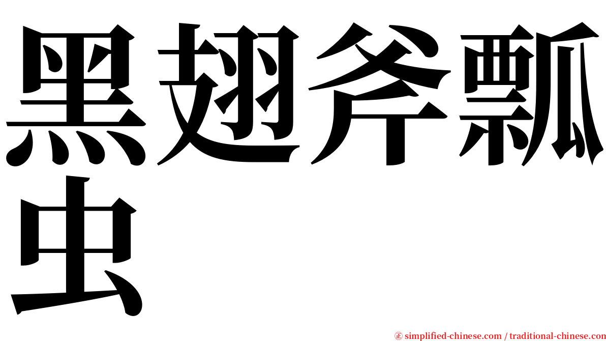 黑翅斧瓢虫 serif font