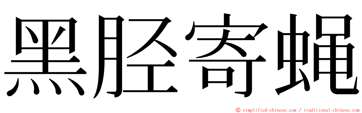 黑胫寄蝇 ming font