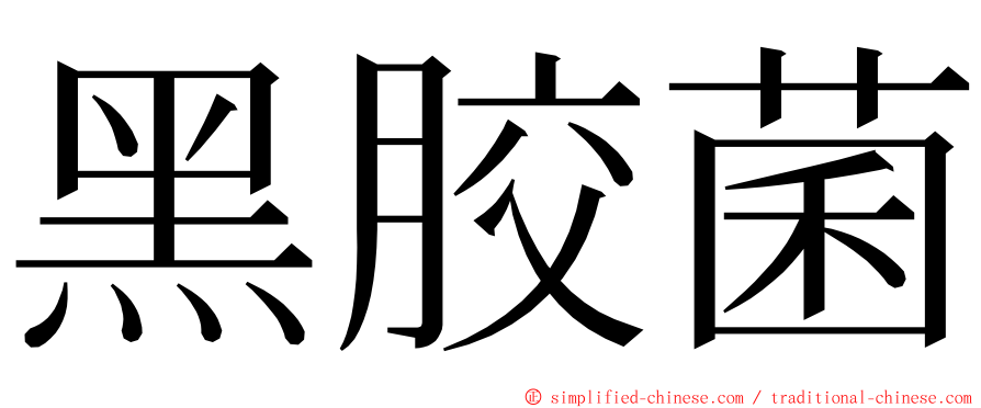 黑胶菌 ming font