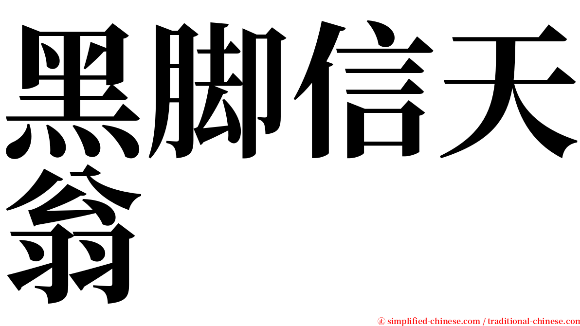 黑脚信天翁 serif font