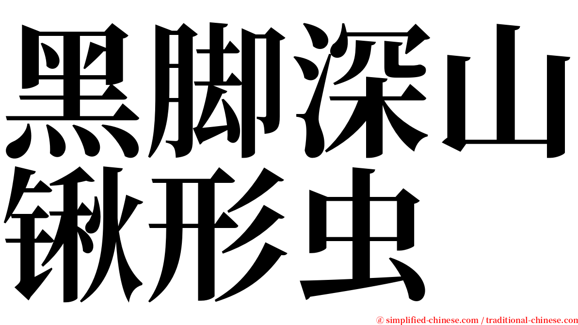 黑脚深山锹形虫 serif font