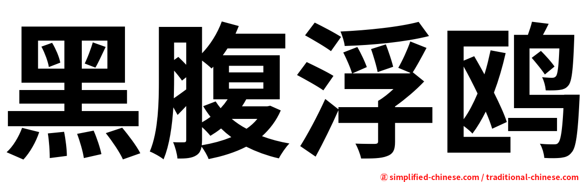 黑腹浮鸥