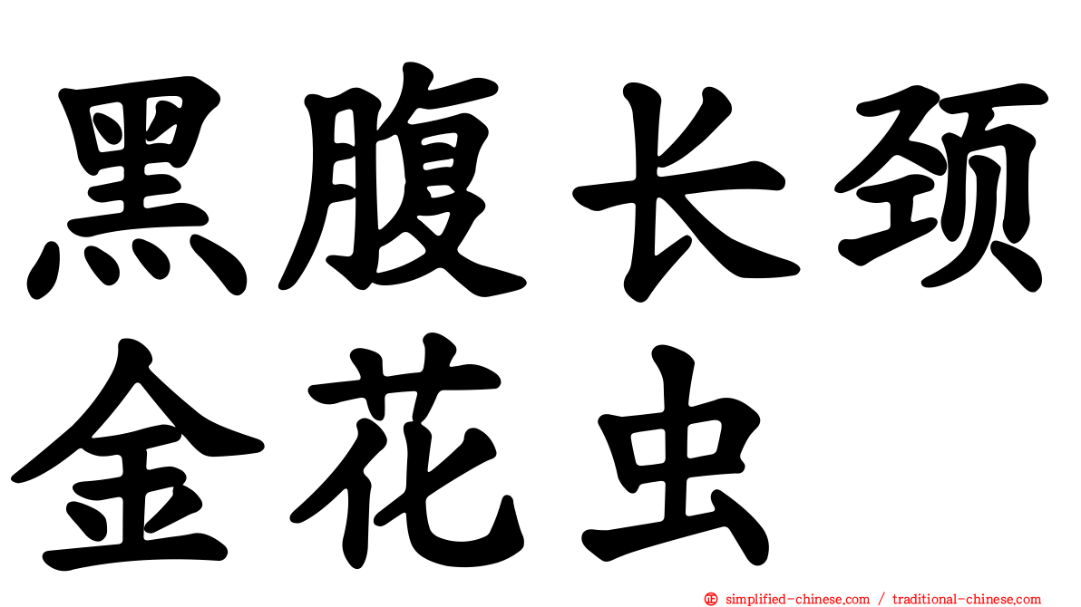 黑腹长颈金花虫