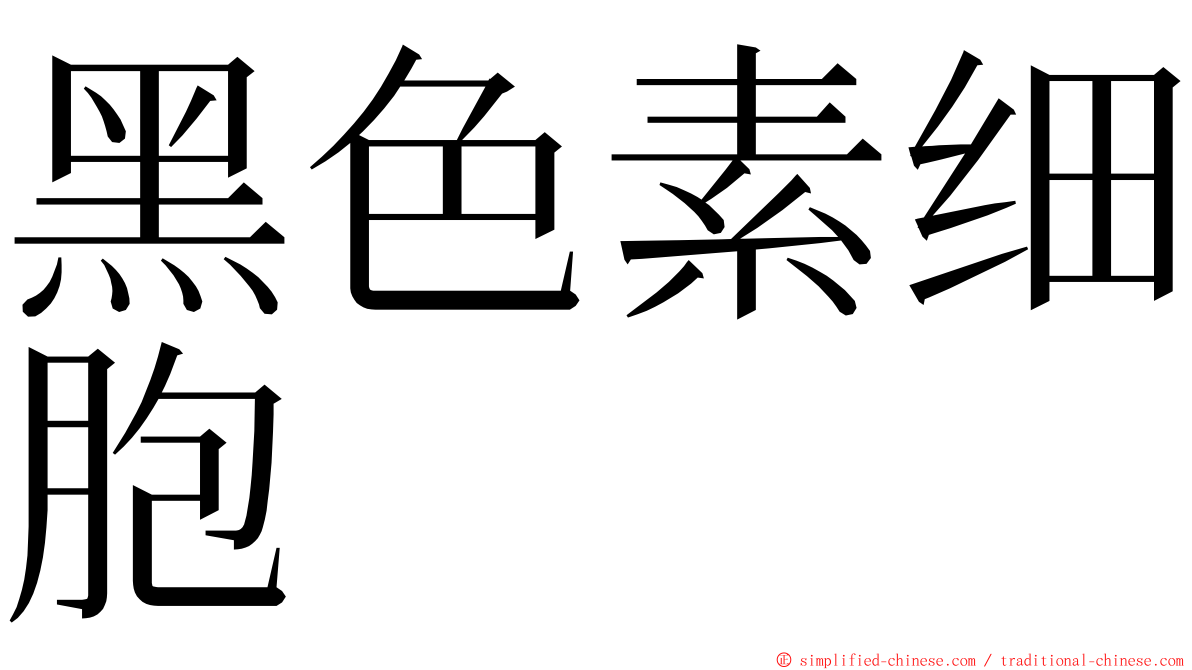 黑色素细胞 ming font