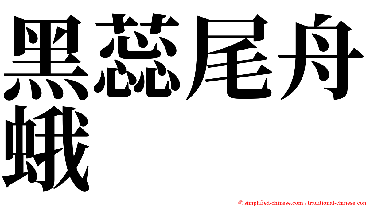 黑蕊尾舟蛾 serif font