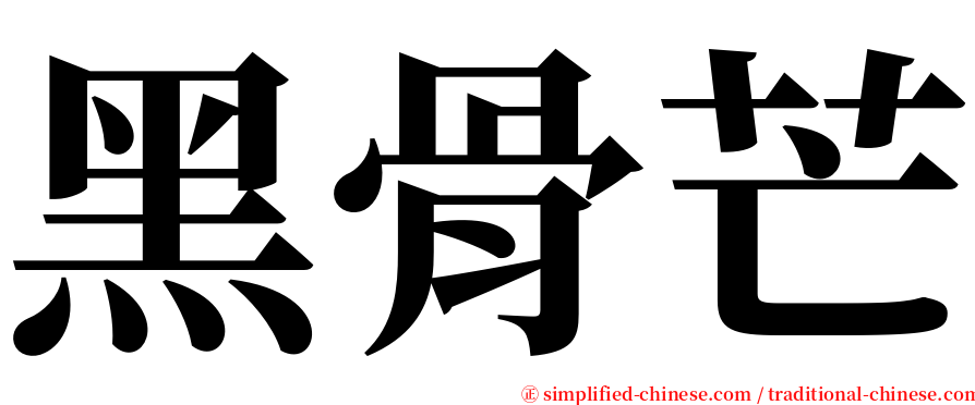 黑骨芒 serif font