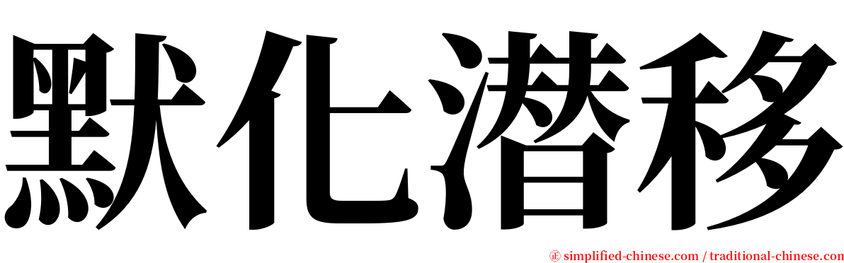 默化潜移 serif font