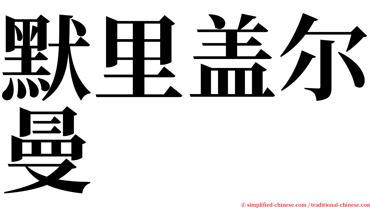 默里盖尔曼 serif font