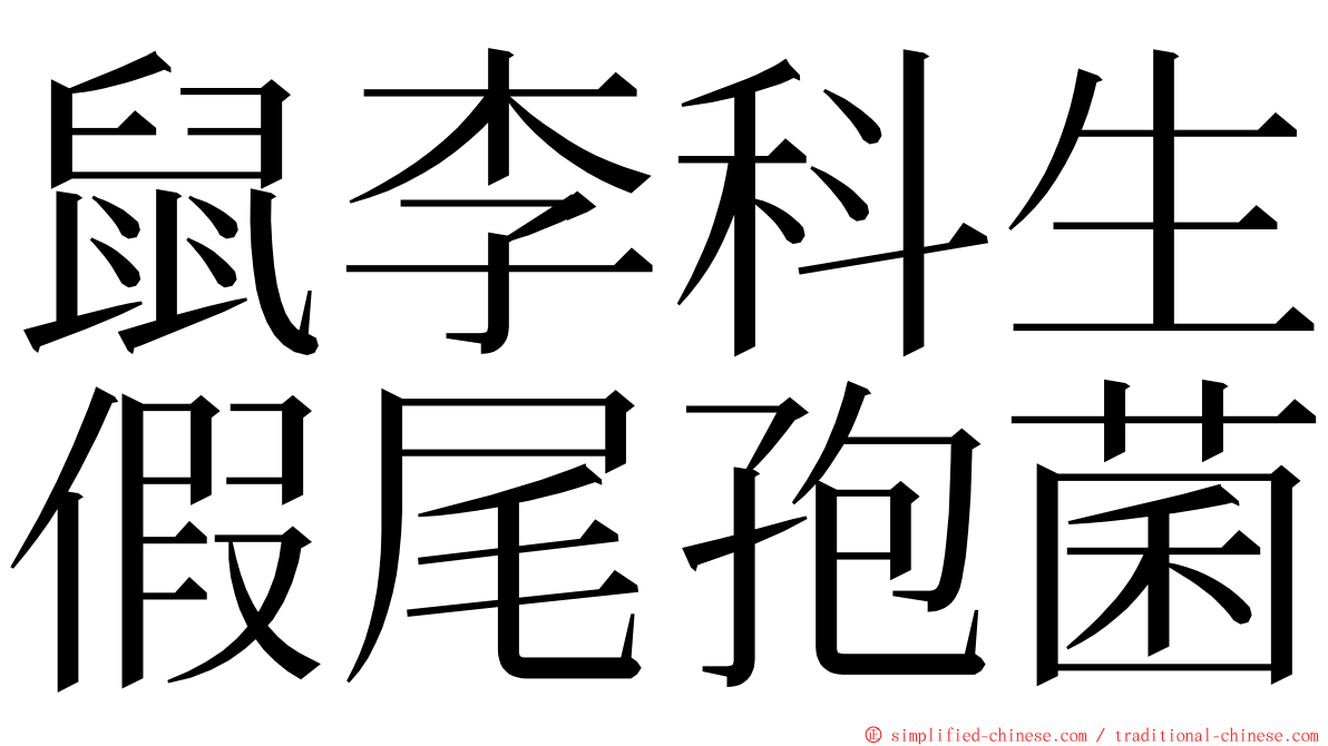 鼠李科生假尾孢菌 ming font