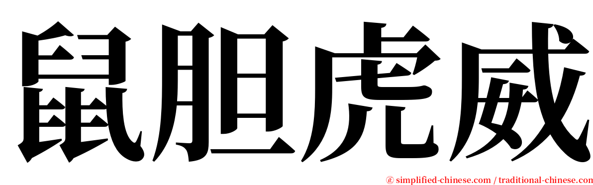 鼠胆虎威 serif font