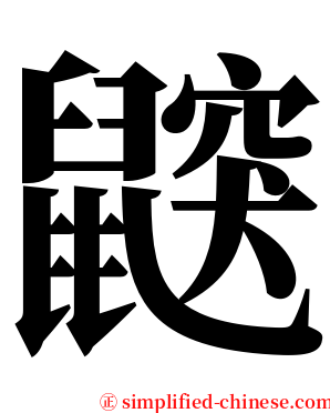 鼵 serif font