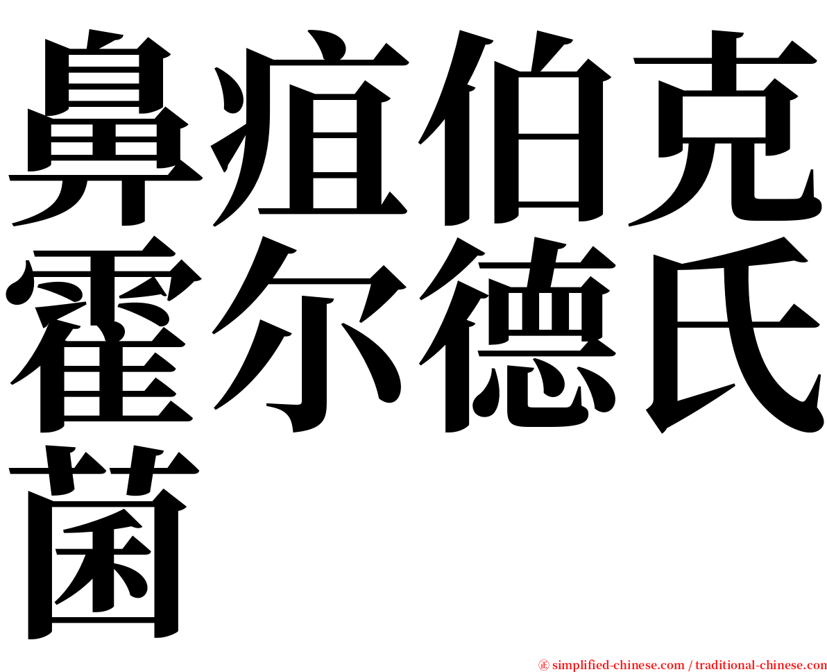 鼻疽伯克霍尔德氏菌 serif font