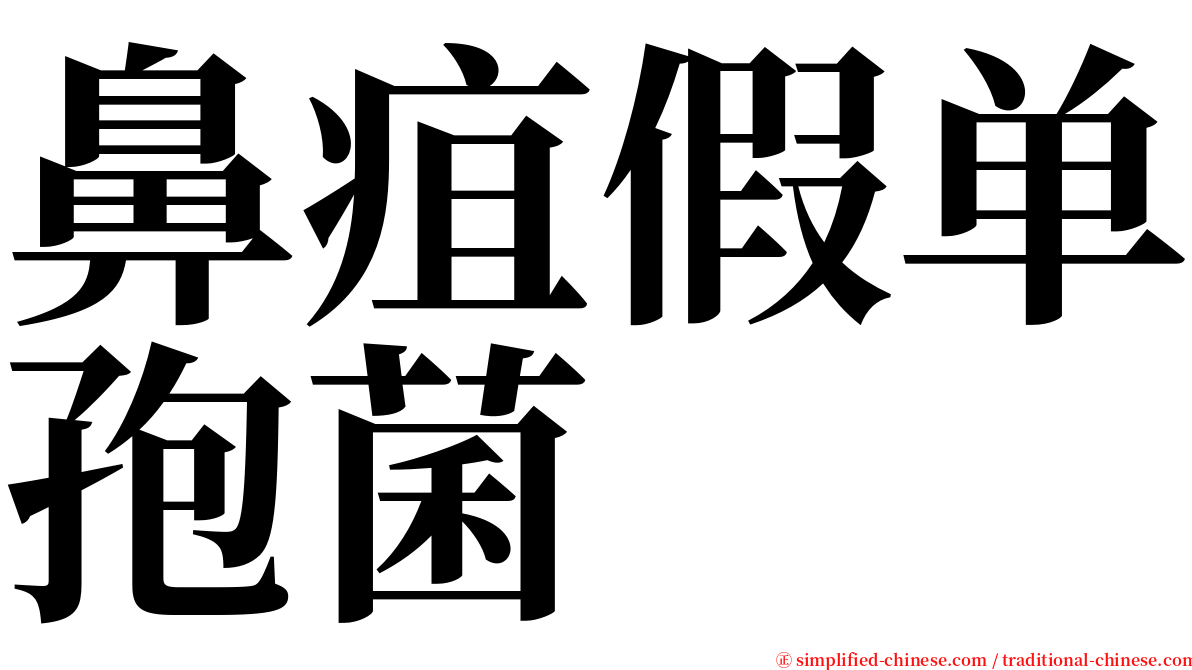 鼻疽假单孢菌 serif font