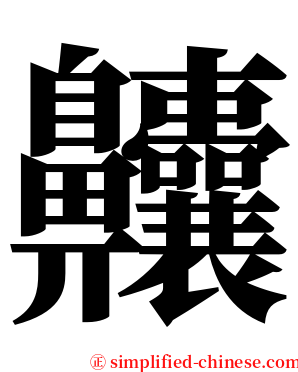 齉 serif font