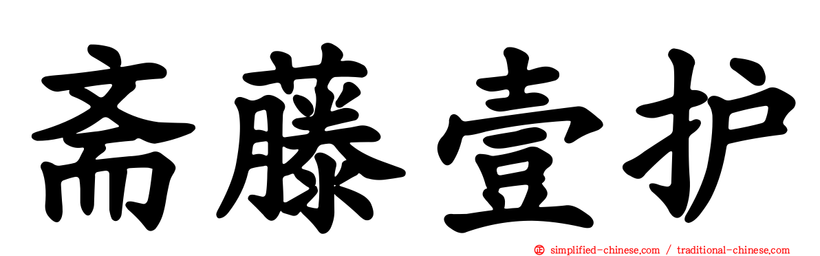 斋藤壹护