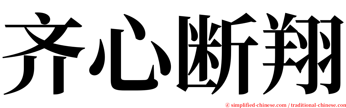 齐心断翔 serif font