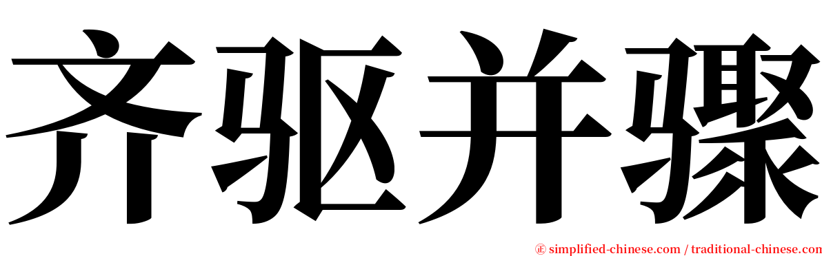 齐驱并骤 serif font