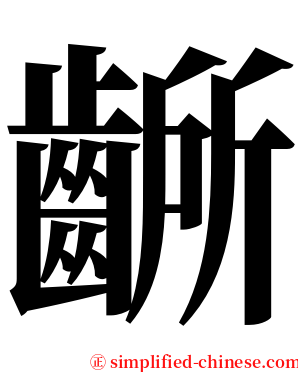 齭 serif font