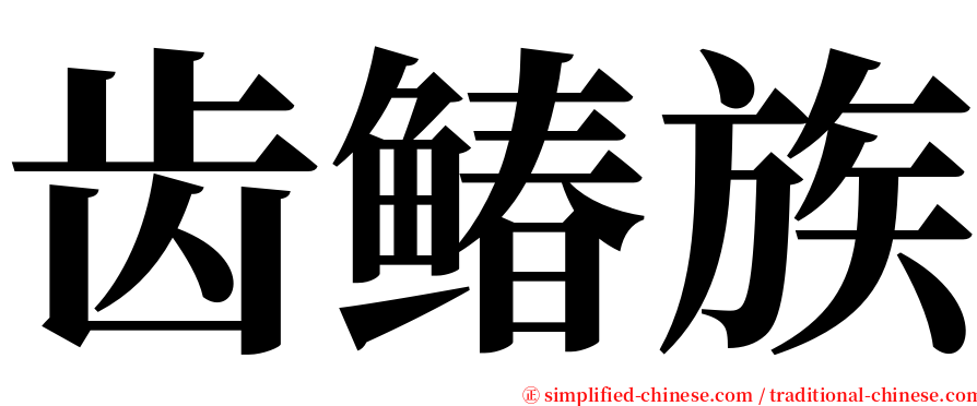 齿䲠族 serif font