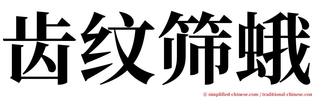 齿纹筛蛾 serif font