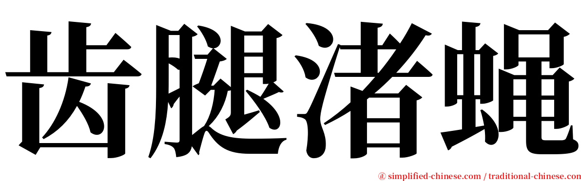 齿腿渚蝇 serif font