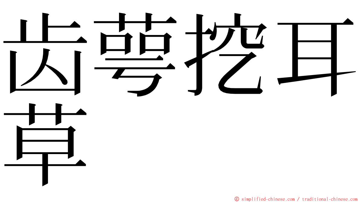 齿萼挖耳草 ming font