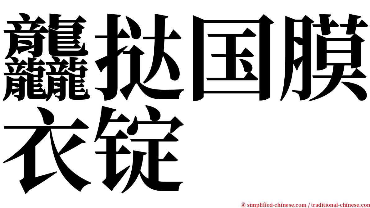 龘挞国膜衣锭 serif font