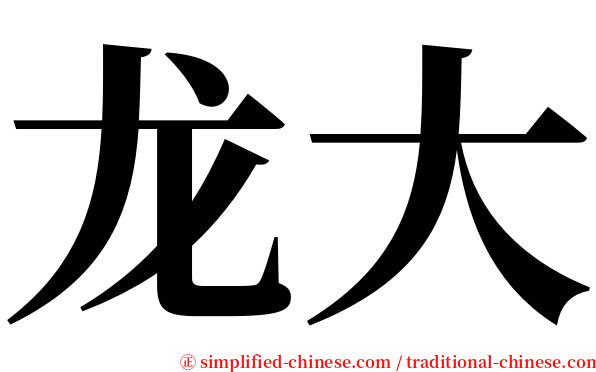 龙大 serif font