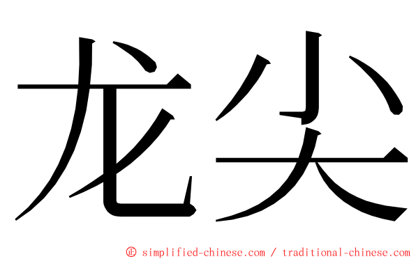 龙尖 ming font