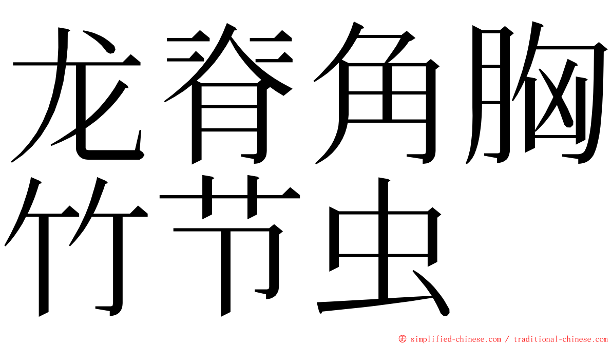龙脊角胸竹节虫 ming font