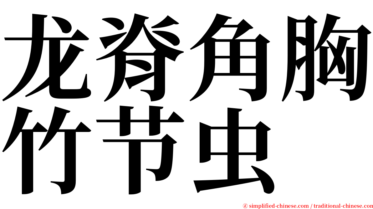 龙脊角胸竹节虫 serif font
