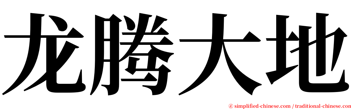 龙腾大地 serif font