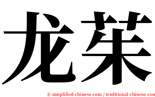 龙茱 serif font